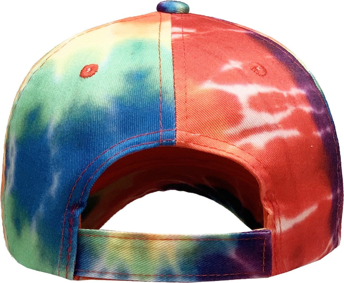 Tiedye Low Profile Baseball Caps Back View